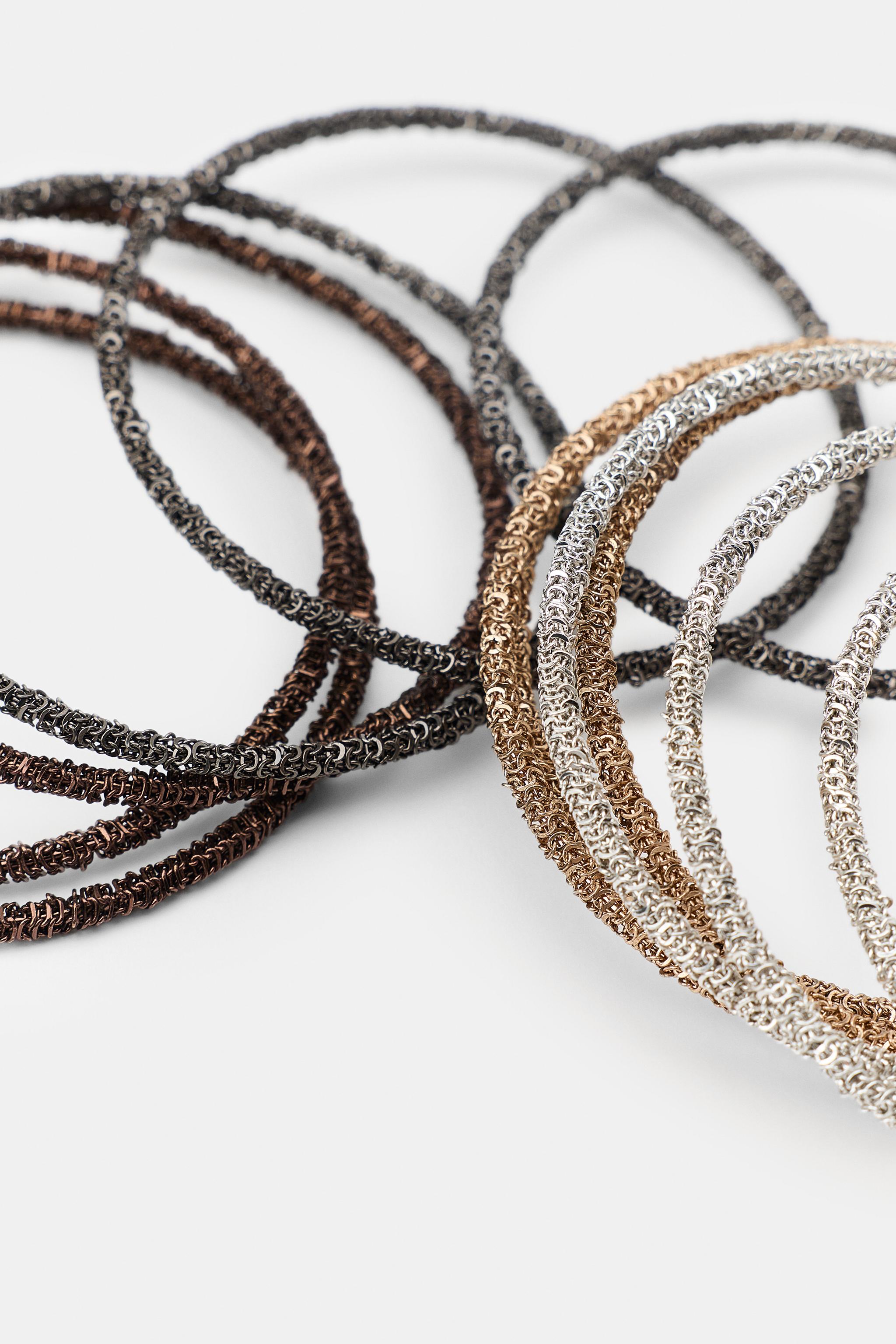 LOT DE BRACELETS MÉTALLIQUES COMBINÉS
